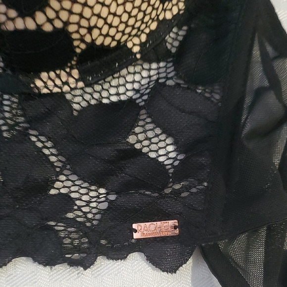Rachel Black Lace Romantic Balconette Bra 36B - Picture 11 of 14
